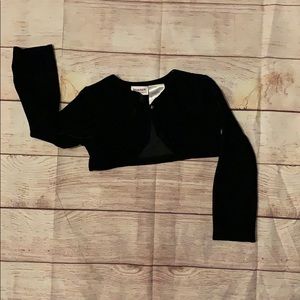 Girls velvet shrug